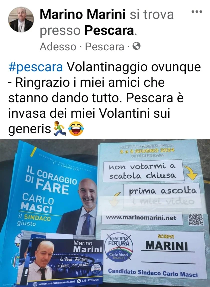 Volantinaggio a Pescara